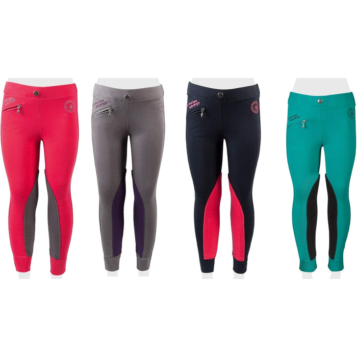 Дитячі штани для верхової їзди PFIFF Ella, 134 розмір, блакитний/рожевий