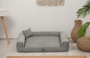 Килимок для собак Sofi Grosse - зручний лежак для середніх та маленьких собак. Лежанка з поліуретану, миється, м'яка, довговічна, стійка до зношування та розривів (XXL, 130x100 см, сірий)