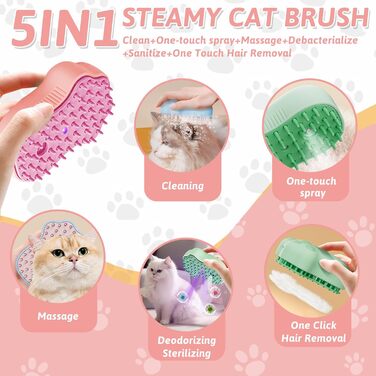 Щітка для котів та собак з водою, самоочисна, для короткої та довгої шерсті, видаляє шерсть, масаж, догляд (рожева, блакитна, зелена)