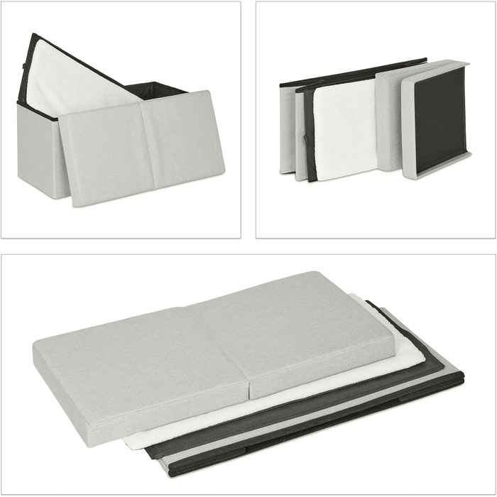 Кігтечка для котів Relaxdays, складана лавка, кімнатні меблі для тварин, притулок для котів, бежевий, 1 шт.