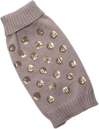 В'язаний пуловер для собак Angoily - теплий одяг для домашніх тварин, зимова колекція, великий дизайн, зручний для собак сірого кольору