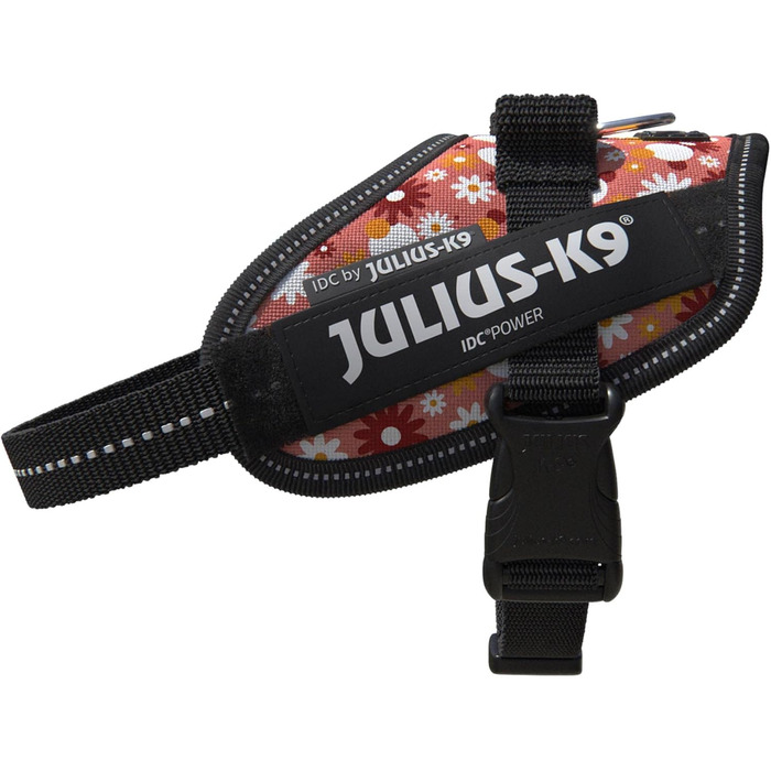 Шлейка Julius-K9 IDC Powergeschirr, XS/Mini-Mini, рожева з квітами