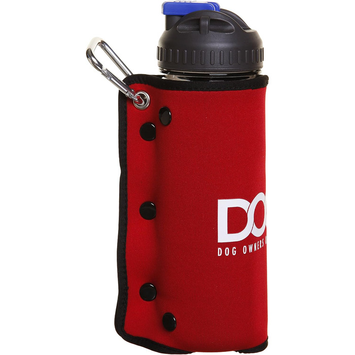 3-в-1 пляшка та миска для води для тварин, червона