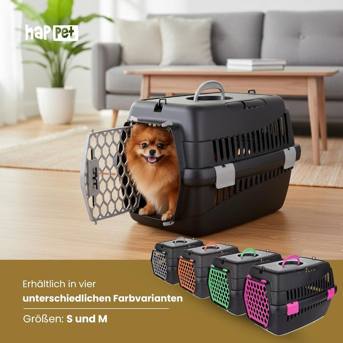 Транспортна переноска для котів та собак TEDDY Grau – міцна, добре провітрювана, 56x37x37 см