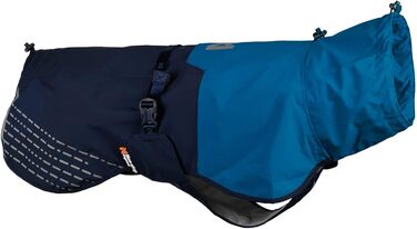 Дощовик для собак Non-stop dogwear Fjord, водонепроникний, дихаючий, з регульованою посадкою, світловідбивачами, отворами для повідка та петлями для лап, синій, для середніх порід (55 см)