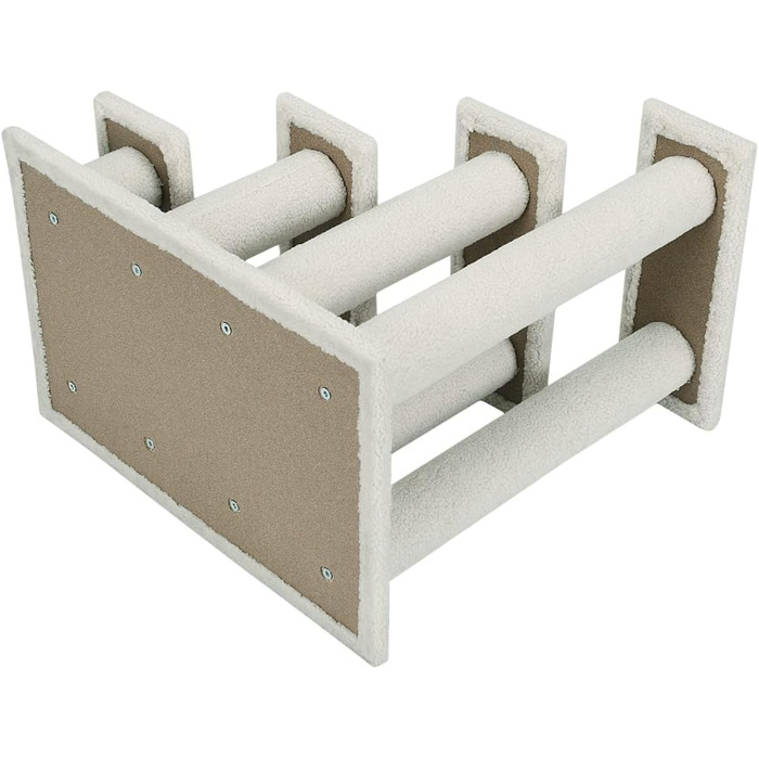 Сходинка для кота та собаки GYMAX з 4 сходинками, 60,5 x 41 x 60,5 см, бежевий колір