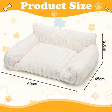 М'яке пухнасте ліжко для собак та котів (61x48x30 см) – затишне місце для відпочинку | Колір