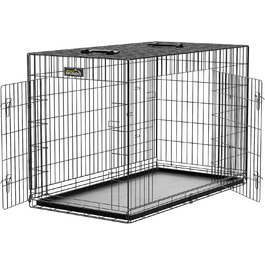 Zoomundo XXL клітка для собак, металева переноска 121x74x81 см, складаний вольєр з пластиковим піддоном, чорний