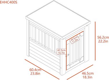 ЕкоFlex Клітка для домашніх тварин/столик, 60x46x56 см, еспресо