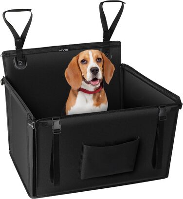 Автокрісло для собак KYG - стабільне, водовідштовхувальне, антиковзаюче, з 4 ременями, M (58x55x36 см)