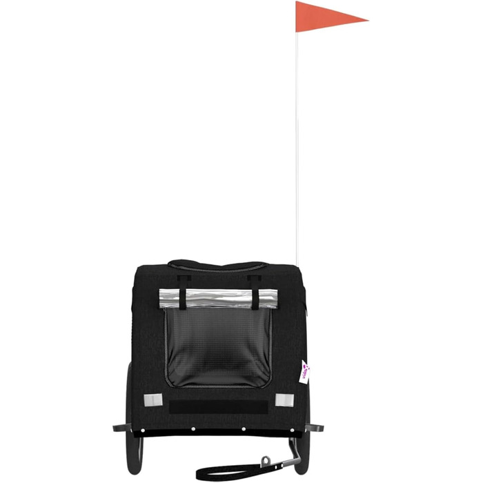 Ферштрайт Причіп для велосипеда, переноска для собак, вантажний причіп, Oxford-Gewebe, чорний, 125 x 64 x 66 см, до 45 кг