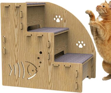 Сходинки для собак: 3-ступенева сходинка для домашніх тварин, антиковзка рампочка для собак, котів та інших дрібних тварин