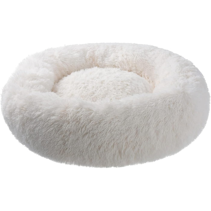 Кругле лежак для собак PETSTUFF, нековзке, пране, вибір кольору та розміру, бежевий, діаметр 100 см