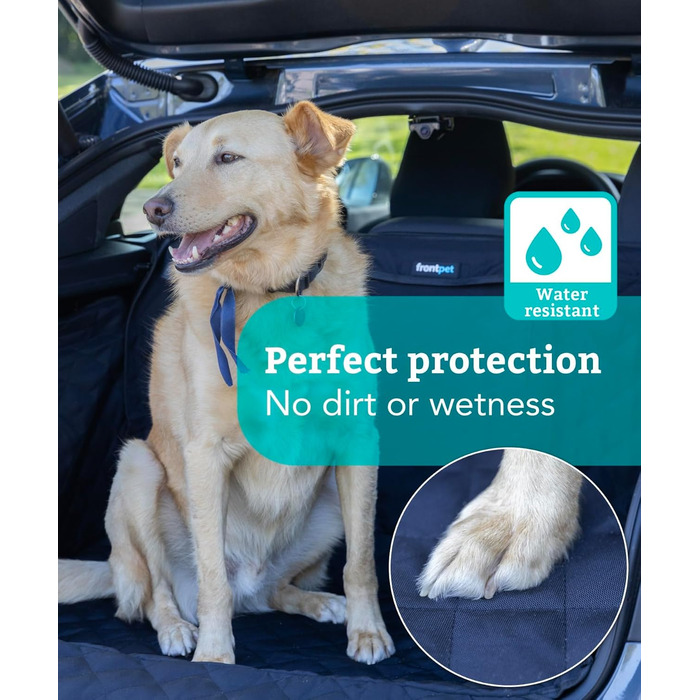 Захисний коврик у багажник для собак FrontPet, універсальний, чорний, великий (35'L x 40'W)