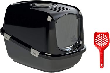 Туалет для котів PeeWee XXL EcoDome з ситом і лопаткою, 66,5×48,5×46,5 см, екологічний пластиковий лоток