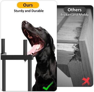 Підставка для води для собак Jane Eyre – регульована, піднята, для великих та середніх собак, антиковзаюча, без миски. Матеріал: L-STEEL