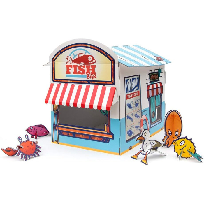 SUCK UK Картонна іграшка-подряпування для котів | Іграшка для котів | Картонний кігтетоп | Кіт | Коти | Картон для дряпання (Кіоск)