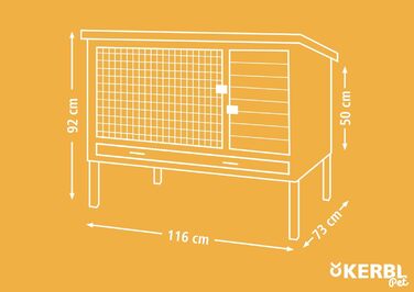 Клітка для гризунів Kerbl Samy XL, екологічний пластик, 116x73x92 см