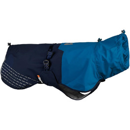 Дощовик для собак Non-stop dogwear Fjord, водонепроникний, дихаючий, з регульованою посадкою, світловідбивачами, отворами для повідка та петлями для лап, синій, для середніх порід (55 см)