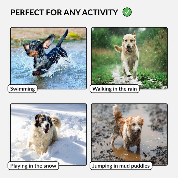 Водонепроникний нашийник для собак CollarDirect: регульований, силікон та пластик, стійкий до запахів, легко миється, безпечна застібка. Підходить для собак маленьких, середніх та великих порід (XL (45-66 см), S (25-33 см), Червоний)