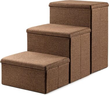 Сходи для собак із місцем для зберігання TIDY NICHES, складані, регульовані, легкі, для маленьких собак і цуценят, для ліжка і дивану, для дому