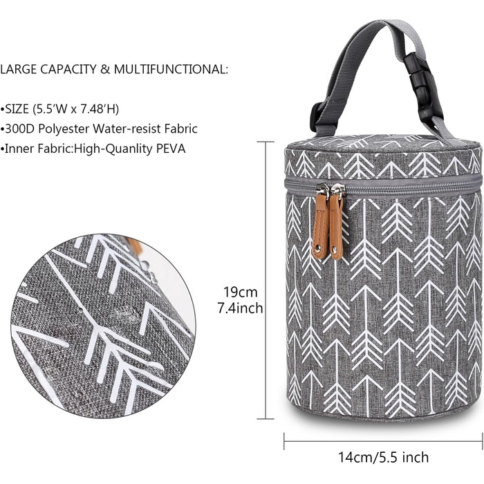 Сумка-органайзер для корму для собак K ERATISNIK – вихідна, для подорожей, кемпінгу, авто (сіра)