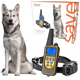 Електричний тренувальний нашийник для собак Save, чорна шкіра, розмір L/XL