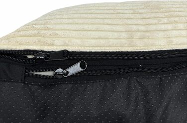 Ортопедичне ліжко для собак Elropet з м'якого корду, кошик для собак, XS/S/M/L/XL, кремовий (100x80x24 см)