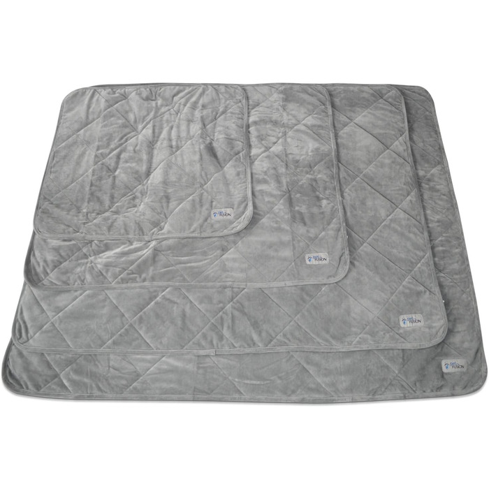PetFusion Premium Plus велика двостороння собача ковдра 135x107 см, сіра мікроплюш, 100% м'який поліестер