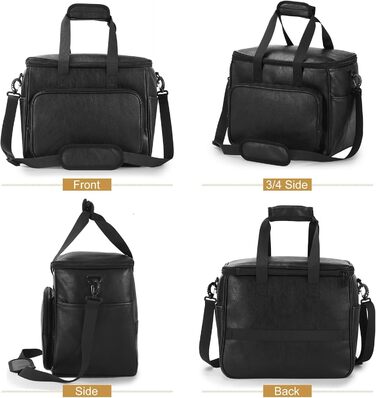 Лававін Чорна дорожня сумка для собак та котів, дорожній набір, з контейнерами для їжі та мисками, схвалена авіаперевізниками