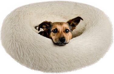 Кругле ліжко для собак, м'яке гніздо-лежанка для тварин, діаметр 60 см