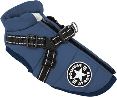 Тепла зимова куртка для собак та котів, розмір L (3.5-5 кг), блакитна