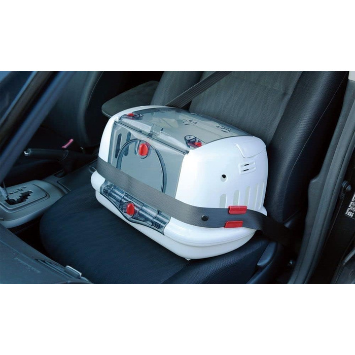 Транспортний бокс для кота Iris Ohyama 36.5L, білий, 48x32x30 см, BPA-free, міцний, легкий, для автомобіля, автобуса, тварин