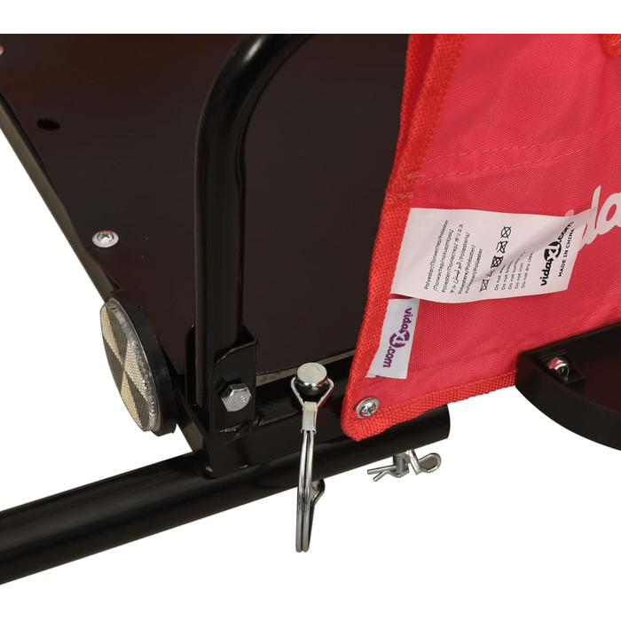 Причіп для велосипеда ARKEM, червоний, з тканиною Oxford та сталевим з'єднувачем. Причіп для велосипеда, кошик для собак