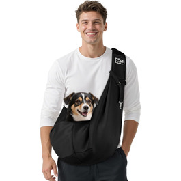 Переноска для собак та котів ALLSOPETS - reversible модель, з відділенням для зберігання. Ідеальна для маленьких собак та котів, подорожей та активного відпочинку (чорний колір)