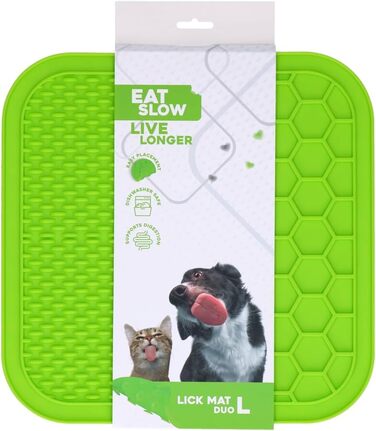 Schnüffematte Duo eckmatte 30x30 см - для собак, силікон, зелена, миється в посудомийній машині