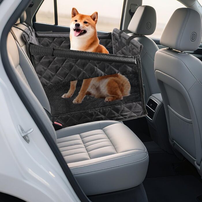 Підвищення для собак у машину: зручне крісло-підвищення для великих та середніх собак, чорний колір