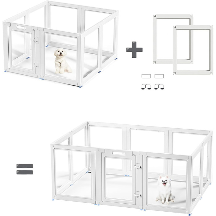 Прозорий акриловий вольєр для собак на дому, для цуценят, кроликів, котів, свиней, 60 см, легкий у збиранні та чищенні