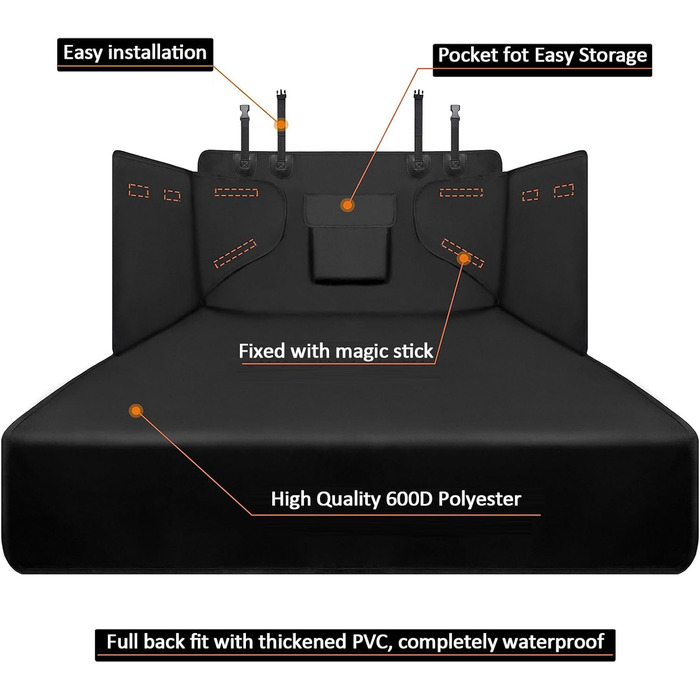 Захист для багажника автомобіля Auto Hundematte, для VW ID.7 Tourer/Kombi 2023-2025, водовідштовхуючий, стійкий до подряпин