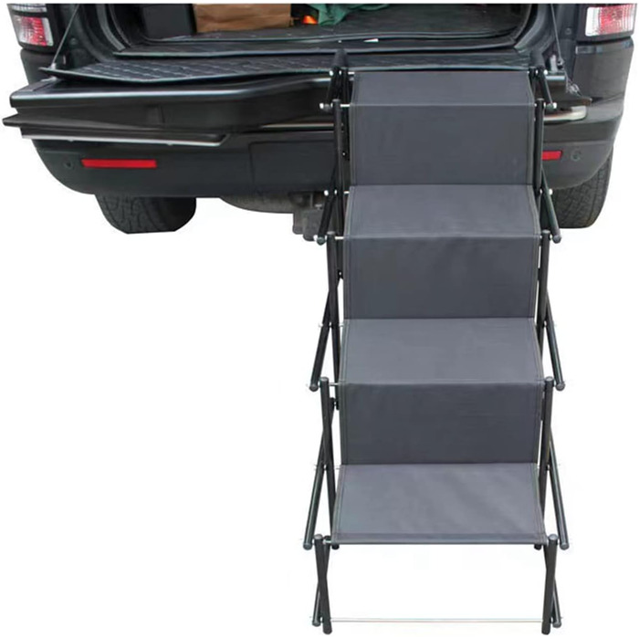 Сходинки для собак в авто, сталевий каркас, витримує 60 кг, великі та малі породи, регульована висота, для різних авто, чорний колір