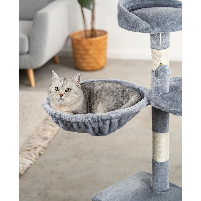 Лежанка для кота з м'якого плюшу на будь-який котячий будиночок, Ø 40 см, 25 см глибина, металевий каркас, 15 см глибина, світло-сірий колір