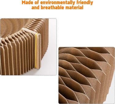 Килимок-лежанка для котів BLOSSOMLIFE: складаний картонний дім-лежанка, іграшка-когтеточка