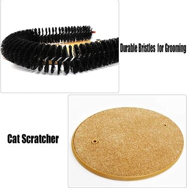 Боргунок для котів 3-в-1: масажер, щітка для короткої та довгої шерсті, скребок для догляду за обличчям. Підходить для котів усіх порід.