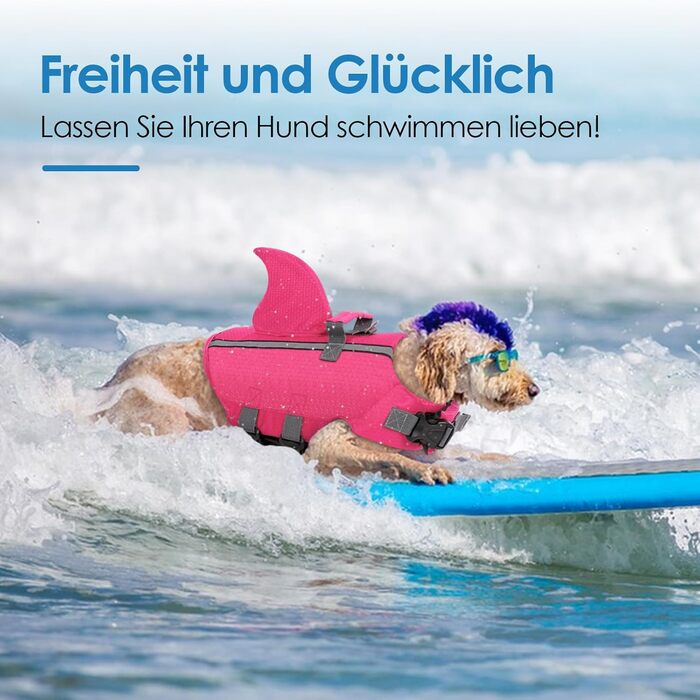 Світлокасова жилет для собак AOFITEE, рожевий, XS-M, з ручкою для порятунку, регульований