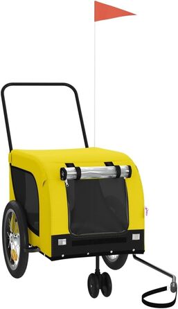 Причіп для тварин до велосипеда, жовто-чорний, Gartenmöbel, 125 x 63 x 66 см