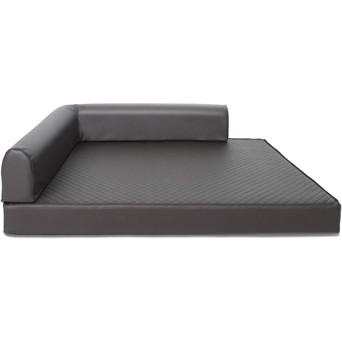 Софа-ліжко для собак Mayaadi-Home Eck, коричнева, 80x100x10 см, з штучної шкіри