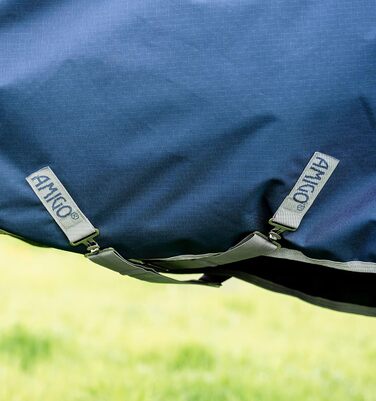 Попона для коней Horseware Amigo Ripstop 900D Lite без підкладки (0г), темно-синя/сіра, розмір 155 см (6'9