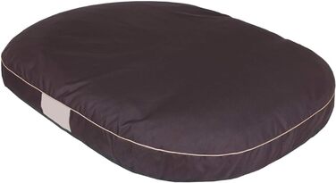 Кругла лежанка для собак Oval - міцна, водонепроникна, з м'яким наповнювачем, 87x68x15 см, коричнева