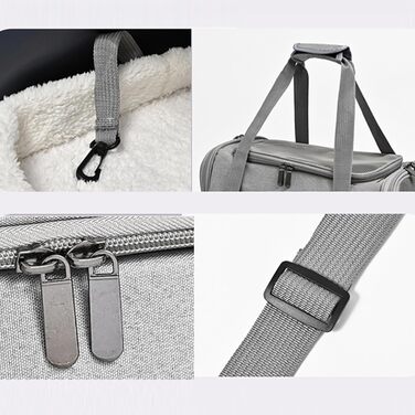 Сумка-переноска для котів та собак | Легка, зручна, дихаюча переноска для тварин на плечі, для прогулянок на вулиці, сірого кольору