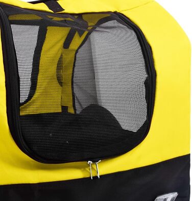 Причіп для велосипеда 63,5x143x103 см, жовто-чорний